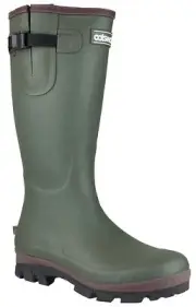 Cotswold Grange Neoprene Wellies Mens Green Adjustable Buckle Wellingtons Boots
