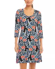 Karen Kane Three Quarter Sleeve A Line Dress