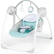 Ingenuity Ity by Swingity Swing Easy-Fold Portable Baby Swing, 0-9 Months Up to 20 lbs (Goji)
