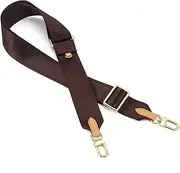 [OULARIO] Multi Pochette Accessories Replacement Strap Adjustable Crossbody Wide Cavas Strap for Shoulder Bags Multi Purpose Strap (Brown)