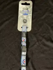 Rogz Dog Collar Small Adjustable 8-13 Inches Blue Target