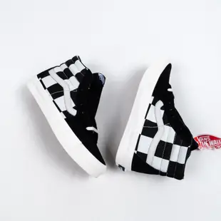 Vans SK8-Hi 黑白 方格 麂皮 休閒運動帆布板鞋 情侶鞋 VN0A4CS5W43