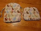 Plow & Hearth Classic Chair Back & Seat Cushion w/ Ties RETIRED MULTI COLOR CAT