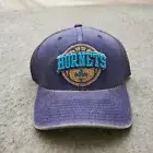 NEW Charlotte Hornets Hat Cap Snap Back Purple Blue Adidas NBA Basketball Men A8