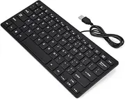 Durable Keyboard, Mini Wired Keyboard, PC Computer for Laptop Desktop(Black)