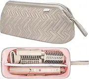 [Leudes] Hair Tools Travel Bag for Shark Flexstyle Carrying Case Portable Shark Hair Air Wrap Dryer Case Waterproof Dustproof Flat Curling Iron Travel Organizer (Camel)