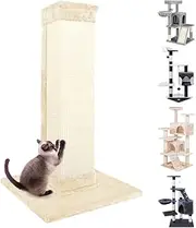 BEASTIE Cat Scratching Post Tree 92cm Height, Stand-up Cat Scratcher Tower Condo House Furniture, Wood Floor Cat Tree Post(Beige)