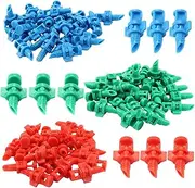 Kyuionty 150 Pcs 90/180/360 Degree Misting Nozzle, Micro Sprinkler Heads Irrigation Misting Sprayer, Refraction Automizing Drippers for Garden Lawn Plants Irrigation System