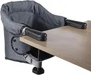 Toogel Hook On High Chair, Clip On Table Feeding Seat, Fold Flat Storage, Portable, Gray, 6-36 Months, Polyester
