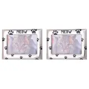 2PK Gibson Gifts Meow Frame Home/Living Room Decor 6x4cm
