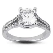 2.15ct G-SI2 Round Natural Diamonds Plat Vintage Style Wedding Ring Set
