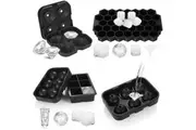 BOOC [4PK] Ice Cube Molds Easy-Release Silicone and Flexible trays