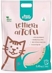 Best Friend - 5.5L Tofu Cat Litter Tray - Vegetable Clumping Cat Litter - Up to 30 Days of Use - Dispose of Organic or Toilet - Classic Odour Free Cat Sand