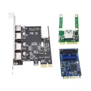 Mini 4 Port PCI-E to USB 2.0 USB 3.0 Card Express Expansion Card adapter A3GS