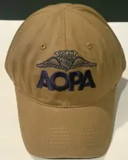 AOPA Aircraft Owners & Pilots Association olive green baseball cap/hat