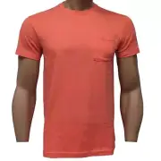 Oakley Primary Pocket Tee Mens Size S Small Coral Orange Plain Cotton T-Shirt
