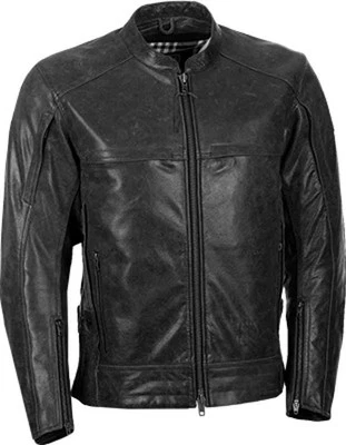 Highway 21 Gunner Leather Mens Motorcycle Jackets - Gunmetal - Large