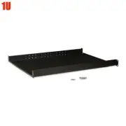 1U 19" Server Shelf Shelves 4-Post Rack Mount Adjustable 22" - 40" Depth Steel