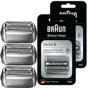 3X Braun ELectric Shaver Replacement Part 83M for Series 8 Razors 8370cc 8390cc