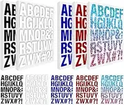 30 Sheets 930 Pieces Iron on Letters for Clothes - 1.6 Inch Heat Transfer A-Z Alphabet in 5 Colors - PU Adhesive Stickers for DIY Printing Craft Fabric T-Shirt Jersey