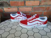 Men Size 12 VANS Old Skool Bolt Red VN0009Q56RT Rare Classic Suede
