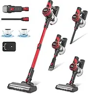 Stanew Battery Vacuum Cleaner, 4-in-1 Cordless Vacuum Cleaner, 150 W Lightweight Handheld Vacuum Cleaner, 22.2 V Battery Vacuum Cleaner, 40 Min Running Time, 800 ml Vacuum Cleaner, Battery Vacuum