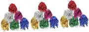 18 Pcs Fashion Wig Cover Glitter Foil Wig Blue Wig Shiny Wig Ladies 80s Tinsel Wig Hair Accessories Tinsel Cosplay Wig Wigs Bulk Fairy Hair Wig Femme Hair Decor Women Fiber Wig Red
