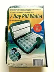 Pill Organizer 7 Days Deluxe Dispenser Box In Wallet Weekly Medicine Travel Case