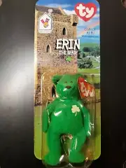 Original McDonald’s TY ERIN the bear beanie baby with errors, Ultra RARE!