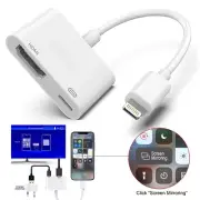 for iPhone 14/13/12/11 Pro Max, iPad to HDMI AV Adapter, Mirroring to TV Monitor