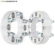 2x silver wheel spacers 6x5.5 12x1.5 studs 1.5" fits Toyota 4Runner Hummer H3 (for: Toyota)