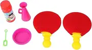 Amagogo Ping Pong Game with Soap Bubble Bubble Maker Set Toys Touchable Bouncing Bubble Kits for Girls Boys Party Favors Great Gift