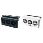 Solar Car Exhaust Fan with 3 Air Outlets Auto Air Vent Fan for All Cars (Black)