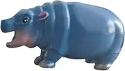Hippo Statue Animal Sculpture Home Decor Resin Ornament Centerpiece Table Decoration for Bookshelf Desktop Living Room Office, Blue
