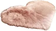 Heart Rug 40x50cm Faux Rug Soft and Cozy Plush Area Rug Heart Shaped Shaggy Carpet Mats for Living Room Bedroom Kids Room Sofa Home Decor Red Heart Rug