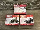 NIB! 3 SETS MECCANO BOLTS BUILDING TOYS BULLDOZER, CAR, HELICOPTER