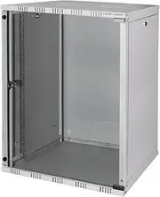 LogiLink W15A40G ECO Wall Cabinet 15U (400 mm Depth), Flat Pack (unassembled), 48.26 cm (19 Inches) Light Grey