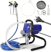 Electric Paint Sprayer, Cordless Spray Gun System with 1000 ml Container, 3 Spray Modes, 4 Brass Nozzles Paint Spray Gun for House, Paint, Walls, Fences, Furniture (Batteries Not Included)
