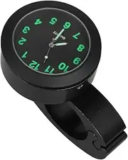Motorcycle Handlebar Table Clock Aluminum Clock with Night Light Feature Easy to Install for Electric Vehicles and Motorcycles Durable Black Design