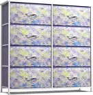 Sorbus Kids Dresser 8 Drawers Storage Chest Organizer Steel Frame Wood Top