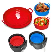 Collapsible Silicone Air Fryer Basket Liners Pot - AirFryer Liners Reusable B...