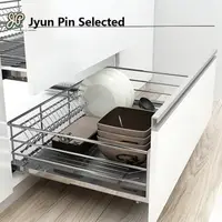 在飛比找momo購物網優惠-【Jyun Pin 駿品裝修】JAS三邊碗盤拉籃KD790J