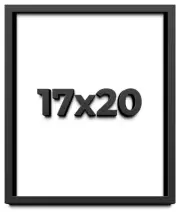 17x20 Shadow Box Frame Black | 1 inches Deep Real Wood Contemporary Shadowbox Di