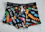 Bonds Mens MX3N G1H Stoked Black Printed GuyFront Trunk Brief Size S New