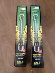 Two LUMZ n' BLOOMS 400 watt HPS Full Spectrum Grow Light bulb
