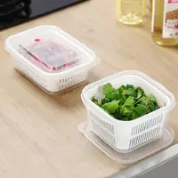 在飛比找PChome24h購物優惠-小廚師方型保鮮盒/水果盒/瀝水盒(970ml)