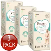 3 x Beyond Babylove Nappy Pants Size 5 Walker 12-22Kg Unisex Nappies Pad 32 Pack
