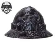 Custom Hydrographic Safety Hard Hat UNION IRONWORKER PRO CHOICE WIDE BRIM