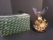NEW IN BOX De Capoli Collection Color Changing LED Lighted Eagle With Clock