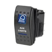 Aux Lights Rocker Switch - Carling Style, Illuminated, Sealed 4x4 4WD